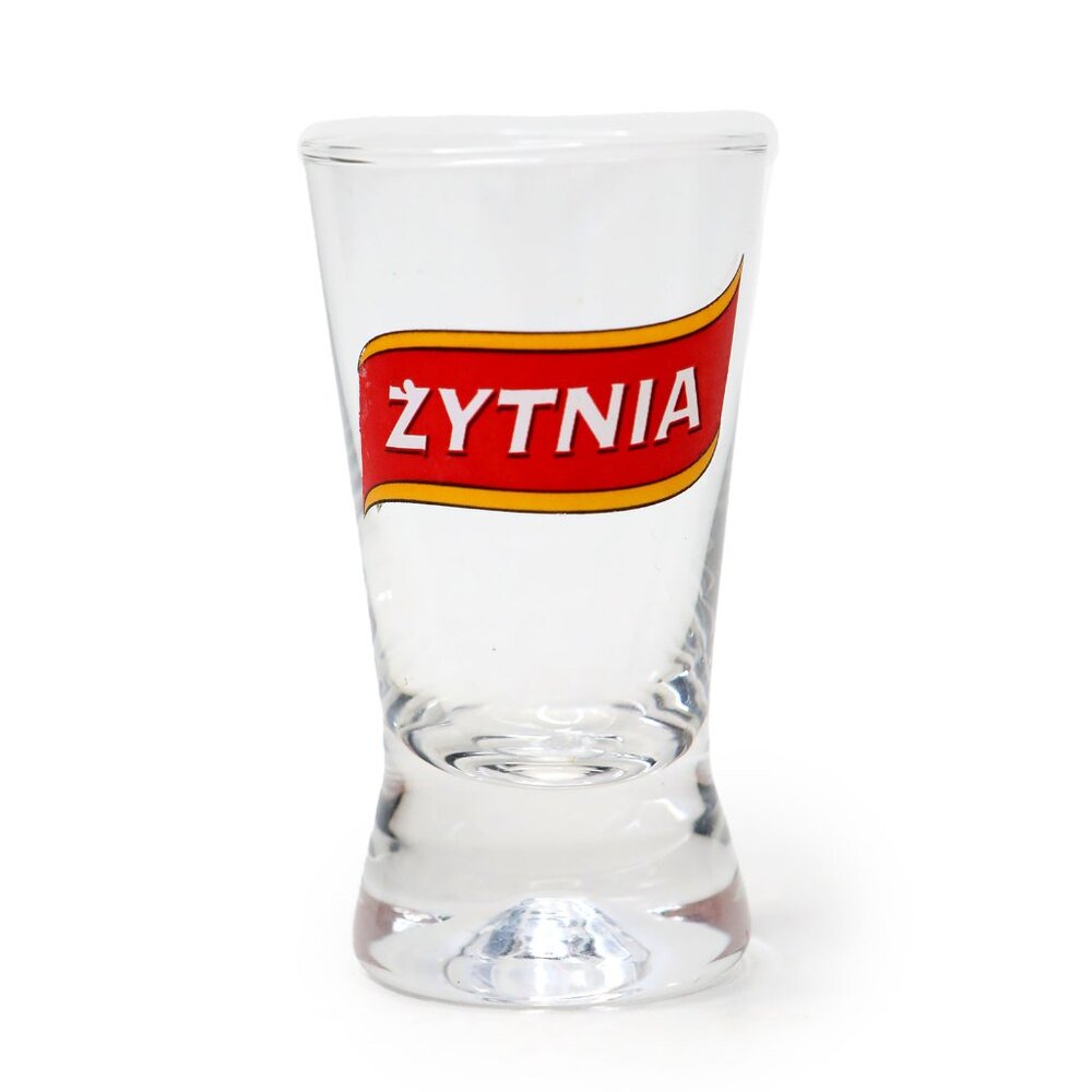ŻYTNIA Polish Vodka Shot Glass Clear Glass Barware Collector Liquor Gift